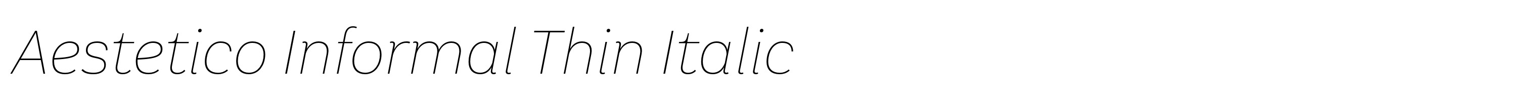 Aestetico Informal Thin Italic